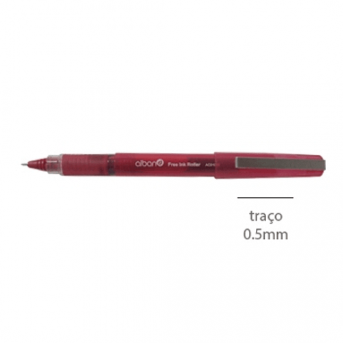 Marcador Roller Needle Point 0,5mm Vermelho 1un , ALBAN , MARCALB015 , 5603013017970
